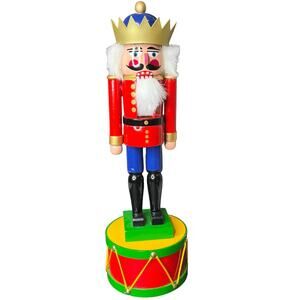 SanFrancisco Music Box Co MUSICAL NUTCRACKER On Drum LG 17" Nutcracker Ballet